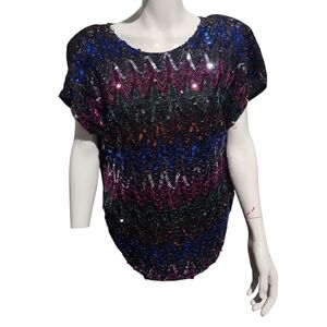 Joanna Multicolor Sequin Blouse